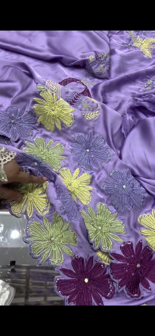 2-Piece Embroidered Silk Suit ✨