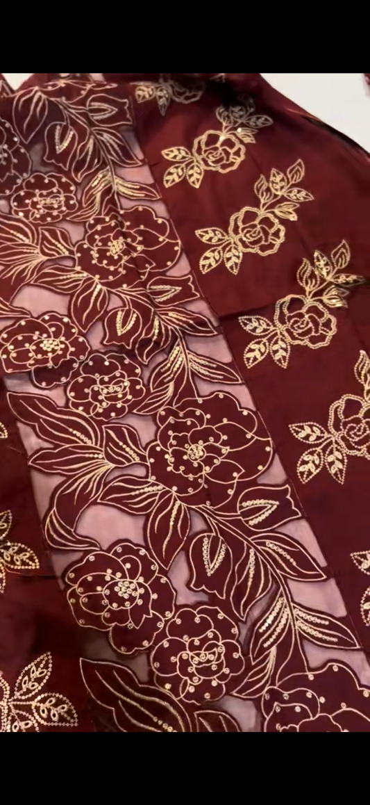 2PC Embroidered Luxury Suit –