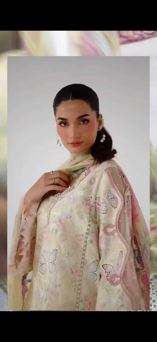 Maria B new launch Butterfly lime(special Discount)(Eid collection)