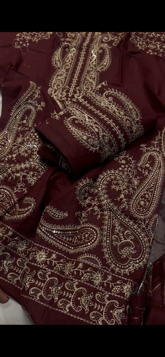 2pc luxury heavy embroidered