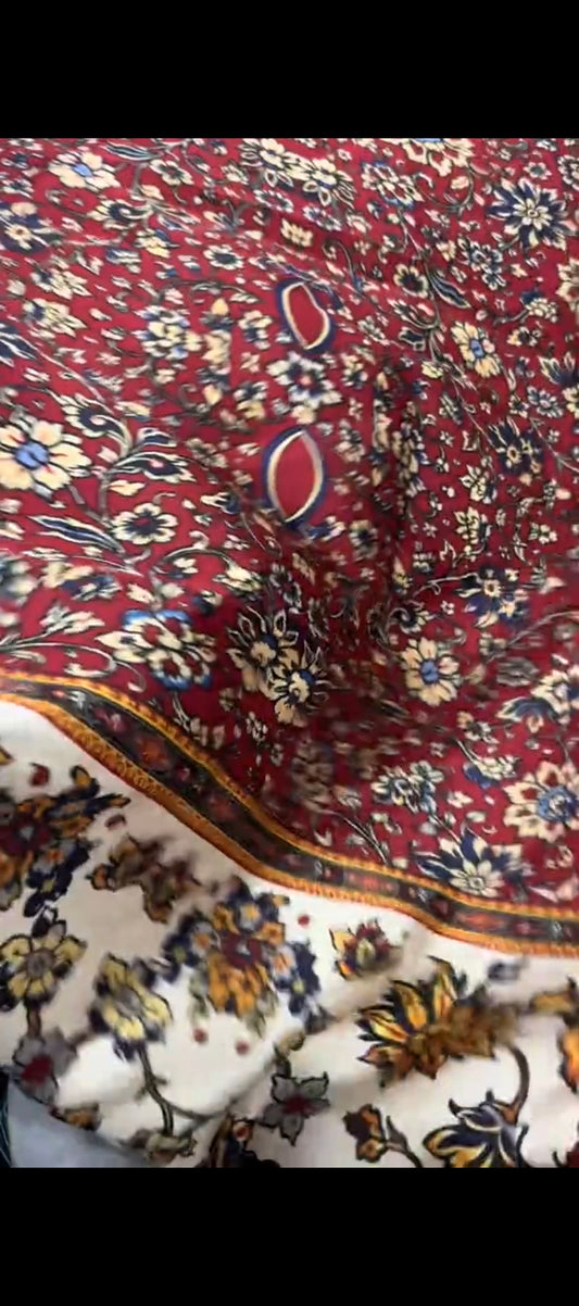 ✨ Maroon Silk Ethnic Kaftan ✨