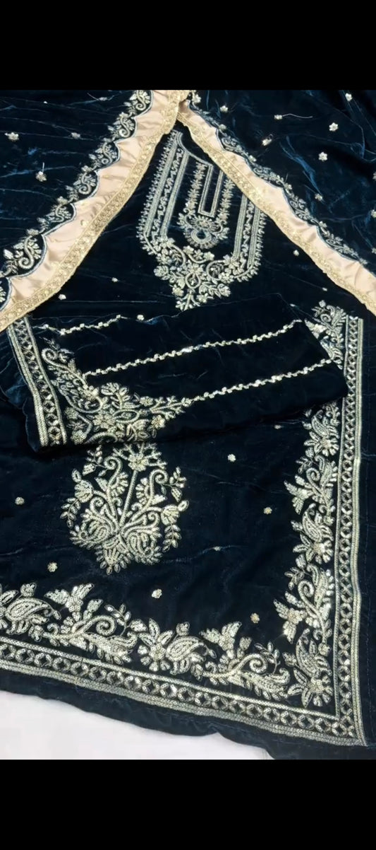 ✨ Royal Blue Velvet Luxury 3-Piece Suit ✨