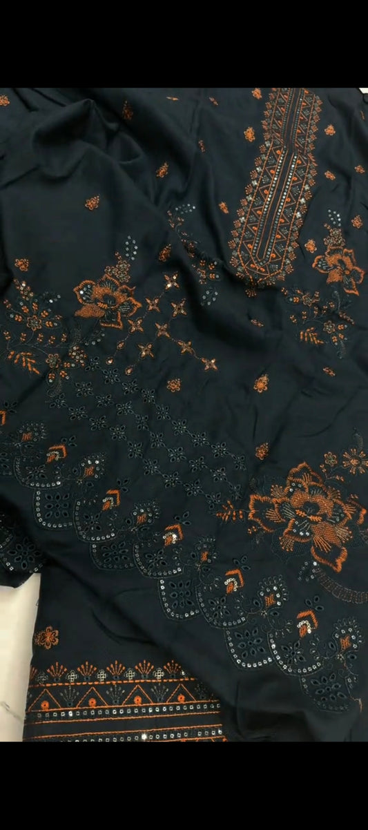 ✨ Midnight Rust – 2 Piece Dhanak Wool Suit