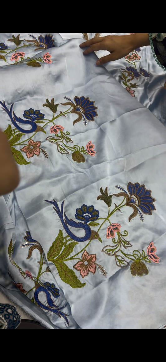 Elegant Embroidered 2-Piece Suit