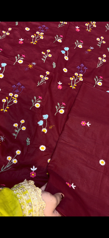 2PC Embroidered Lawn (Suit hit dress)