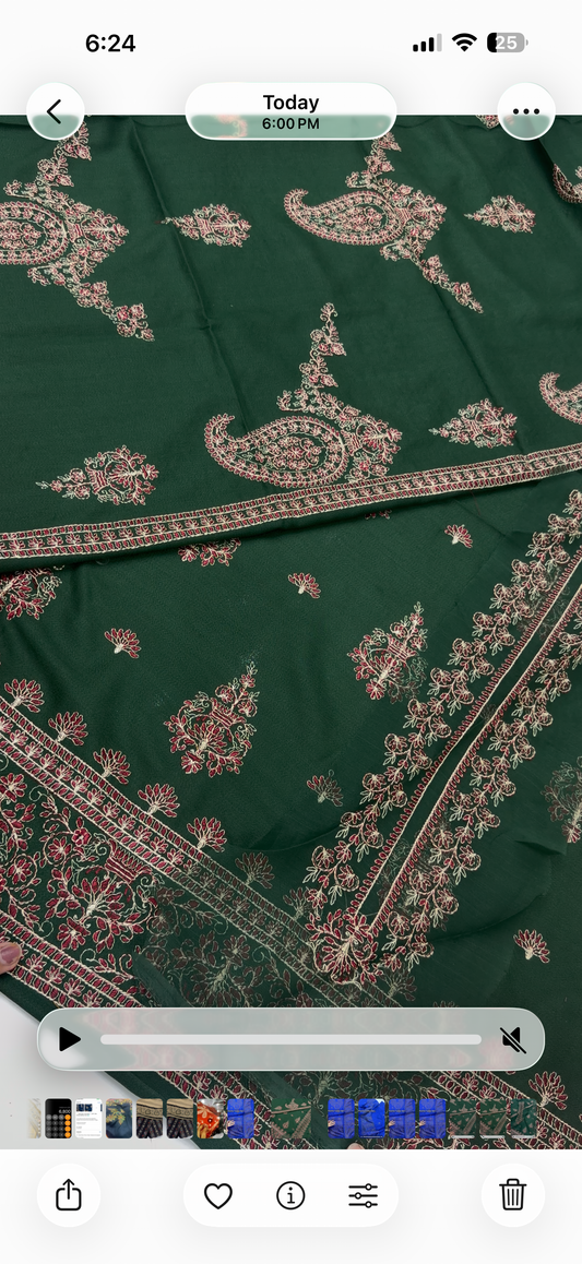 Bareeze 3pc embroidered