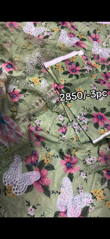 Butterfly 3PC Lawn Suit