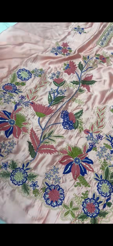 2PC Embroidered Suit silk
