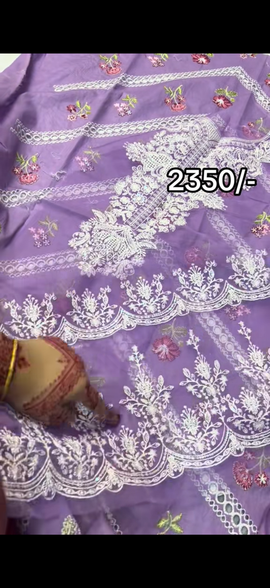 2PC Elegant Chicken Kari Suit 💜