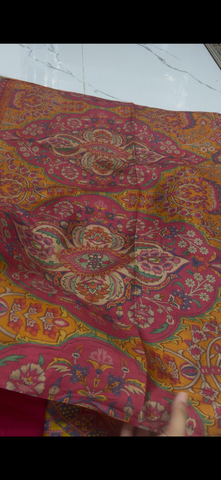 Ethnic motif pashmina wool printed shawl 3pc