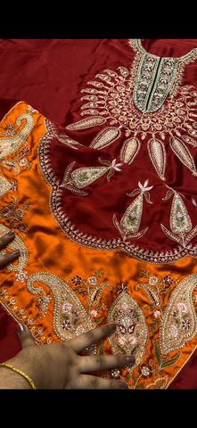 2PC Premium Embroidered Suit silk