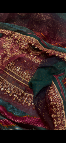 3PC Chunri Print Lawn Suit luxury