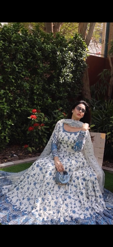 Faiza saqlain 2PC Elegant Embroidered Suit