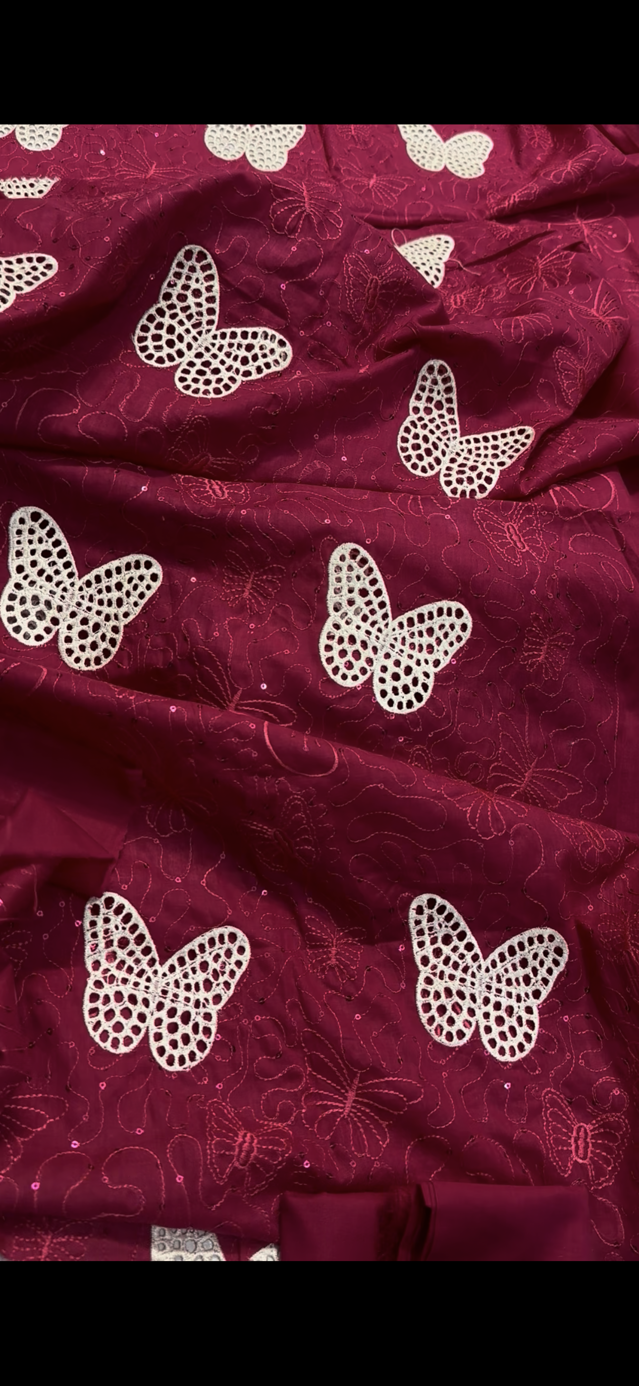 Shocking Pink Butterfly 2PC