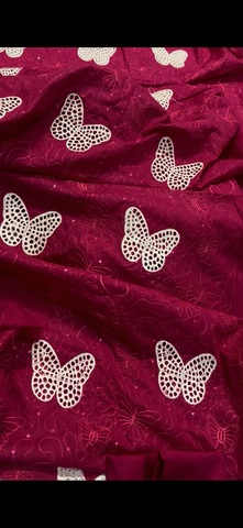Shocking Pink Butterfly 2PC