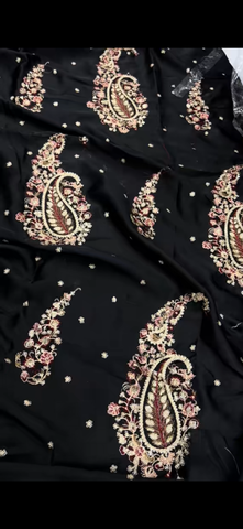 ✨ Elegant Black Embroidered 2-Piece Suit ✨