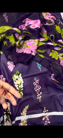 Purple Allover Printed 3PC Lawn Suit
