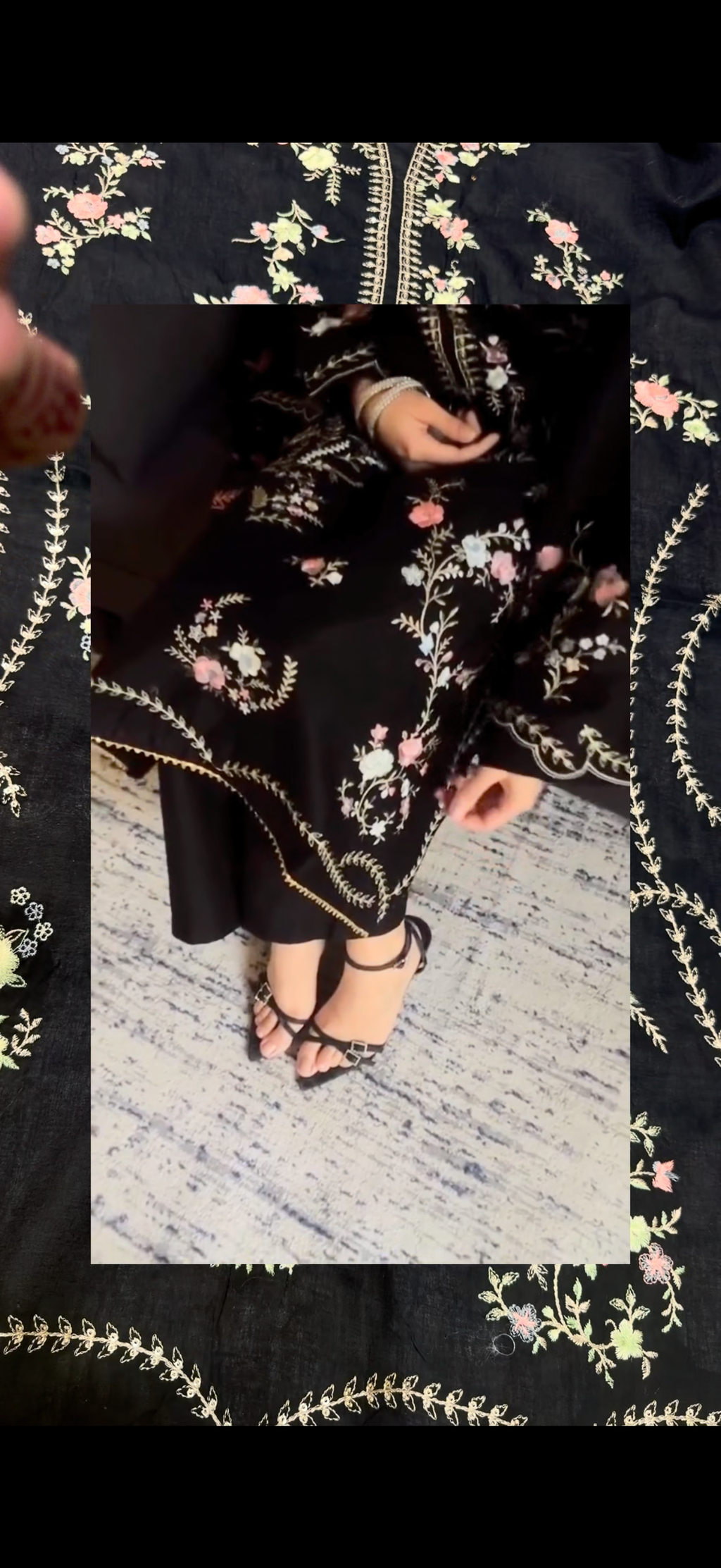 2PC Embroidered Lawn Suit black