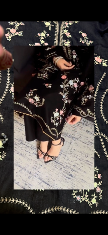 2PC Embroidered Lawn Suit black