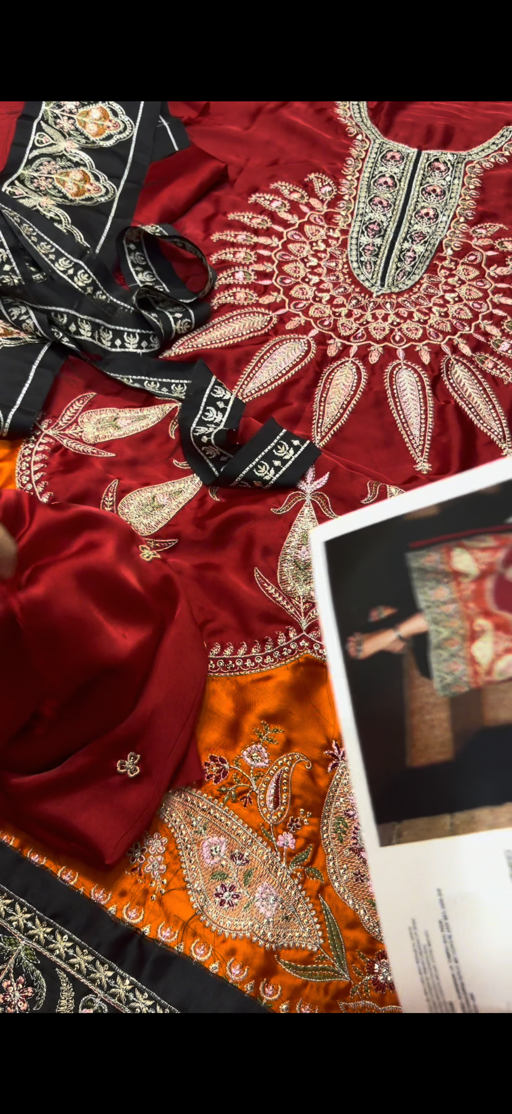 2PC Premium Embroidered Suit silk