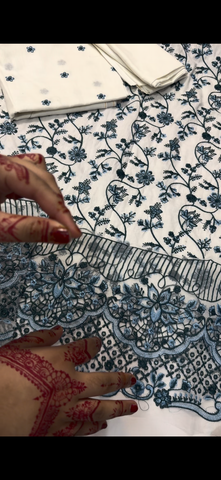 Faiza saqlain 2PC Elegant Embroidered Suit