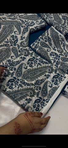 3PC Printed Lawn Suit Luxury Zink