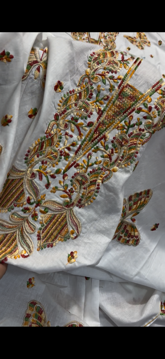 Multi Butterfly Embroidered 2PC