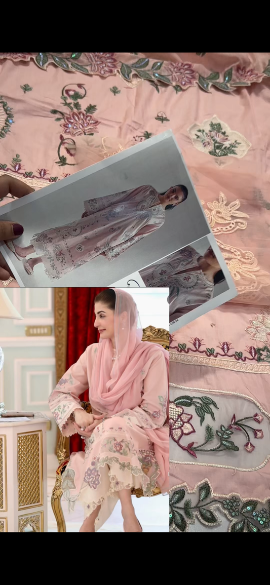 (Maryum Nawaz) Inspired Ethnic 3PC Suit