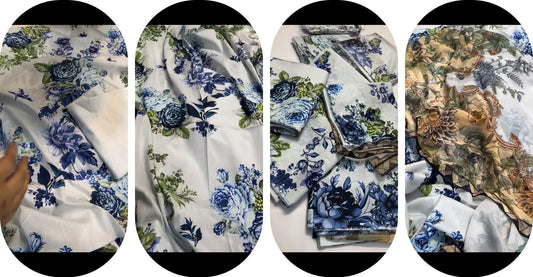 Baroque Inspired Allover Printed 3PC Suit