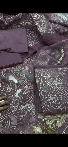 Elegant 2-Piece Embroidered Suit