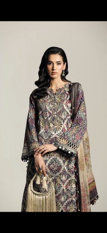 Maria B Printed 3PC Lawn Suit
