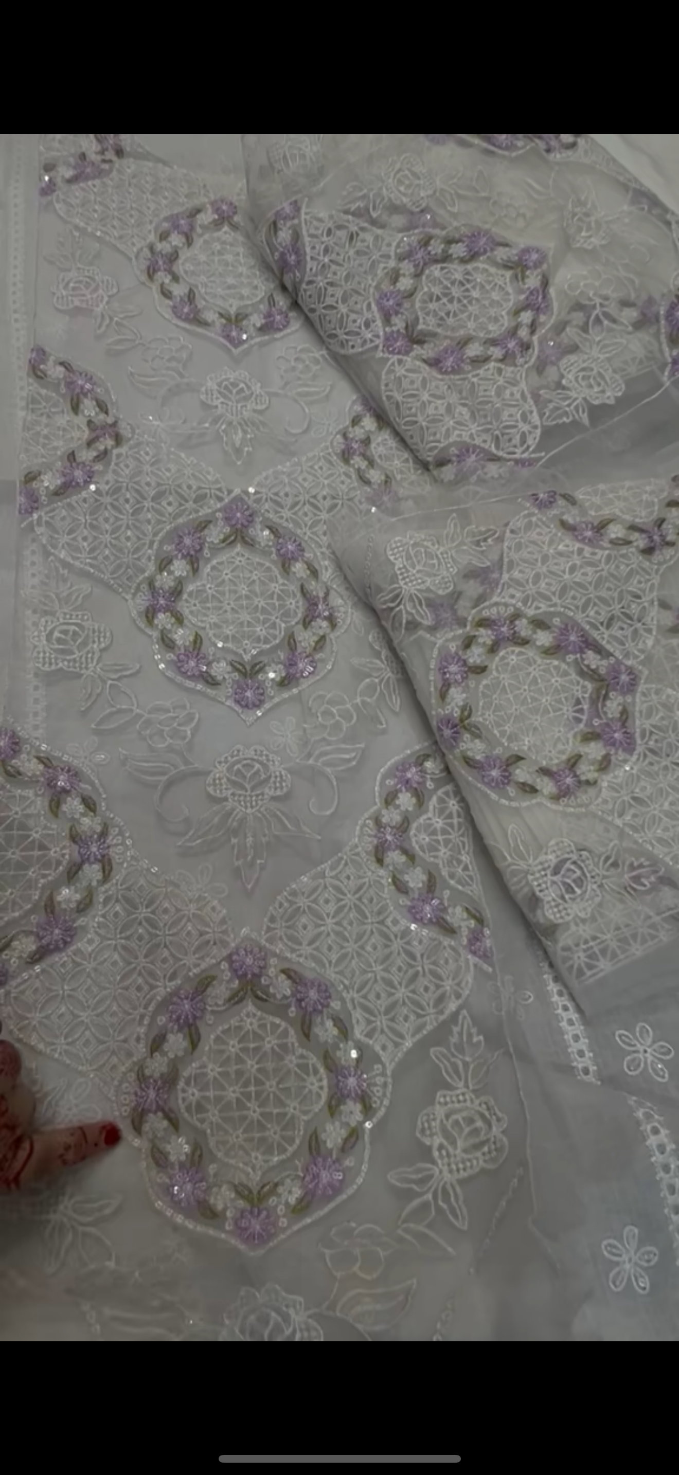 2PC Elegant Embroidered Suit white