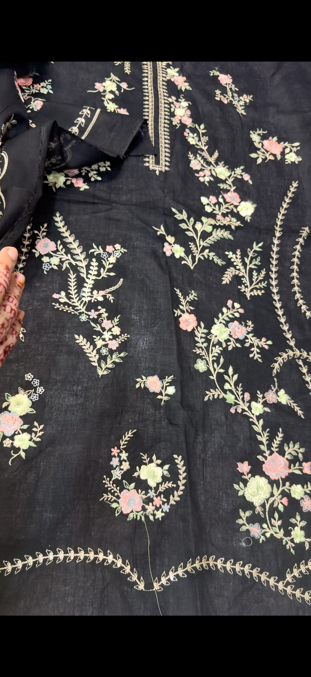 2PC Embroidered Lawn Suit black