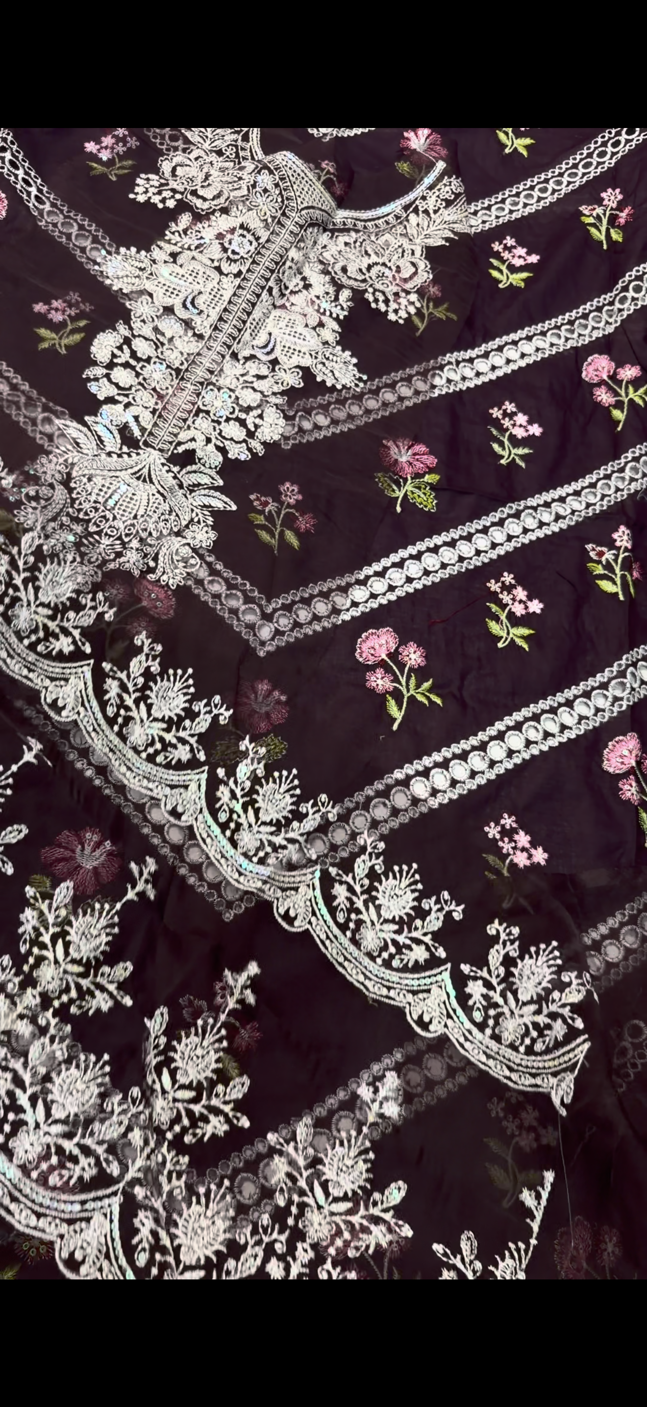 2PC Embroidered Lawn Suit purple