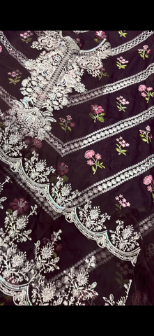 2PC Embroidered Lawn Suit purple