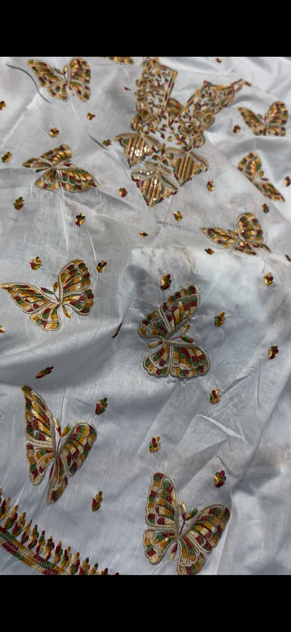 Multi Butterfly Embroidered 2PC