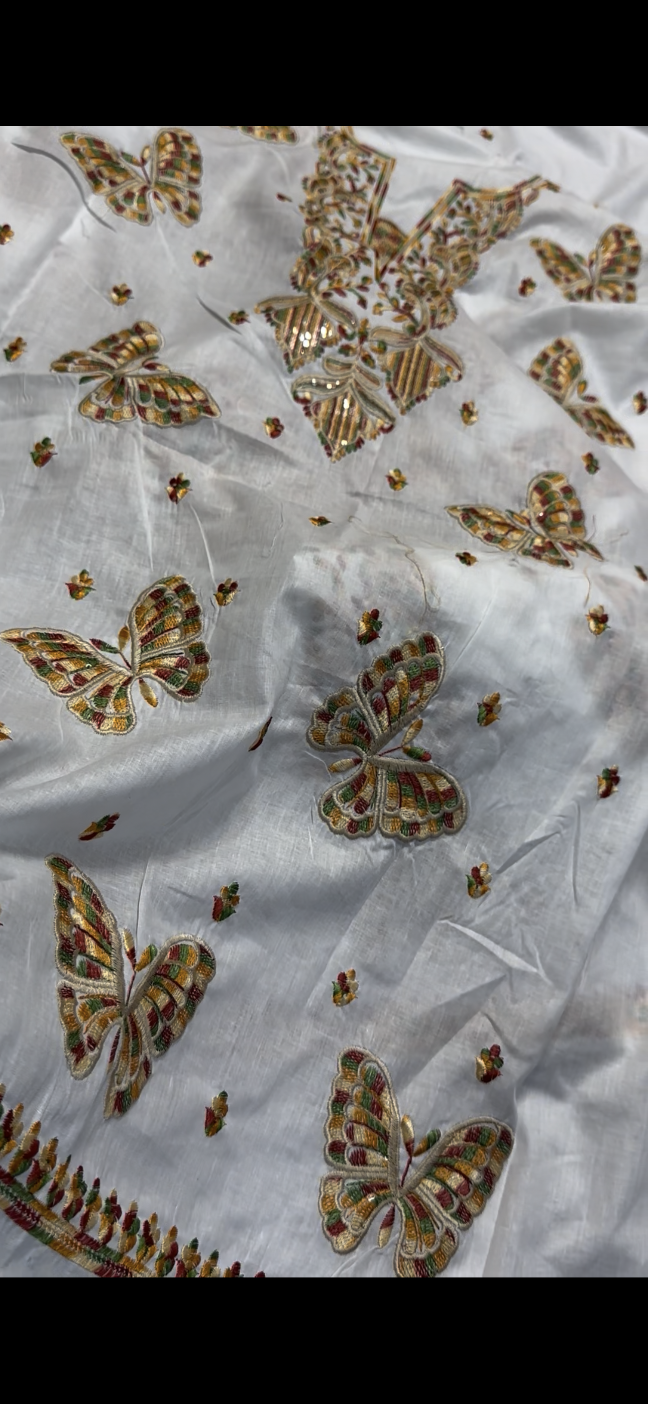 Multi Butterfly Embroidered 2PC
