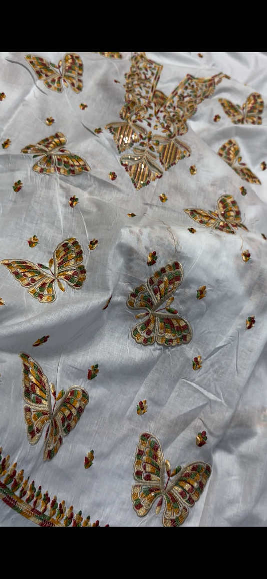 Multi Butterfly Embroidered 2PC