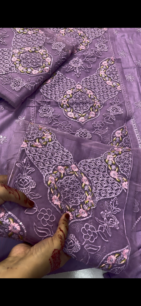 2PC Luxury Embroidered Suit&patches