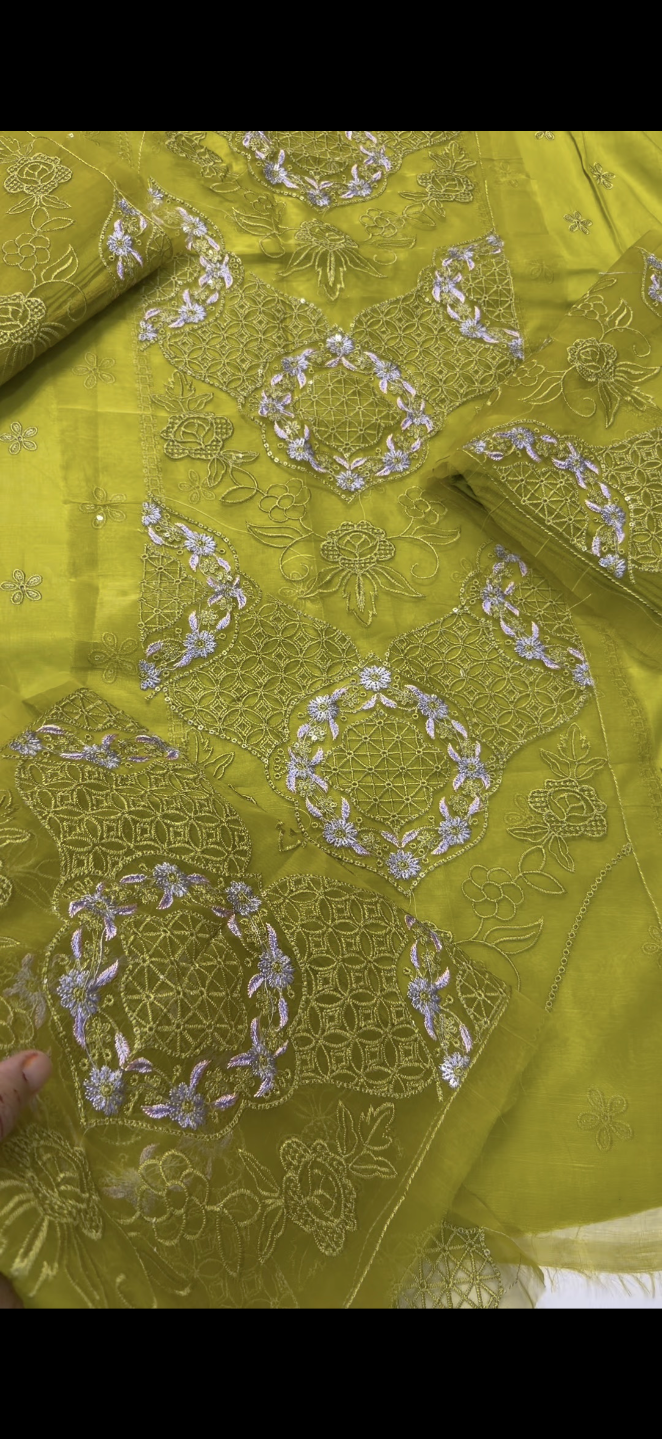 2PC Embroidered Lawn Suit Multi Dhani