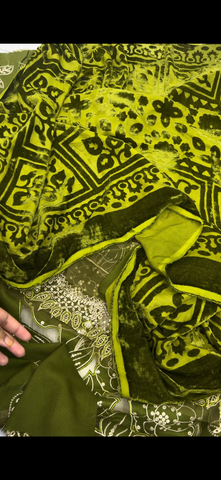 3-Piece Laser Kari Suit with Palachi Shawl