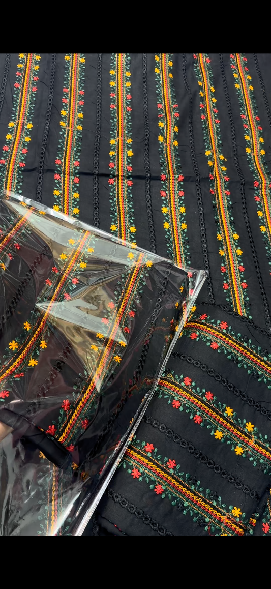 2PC Black Chicken Kari Suit
