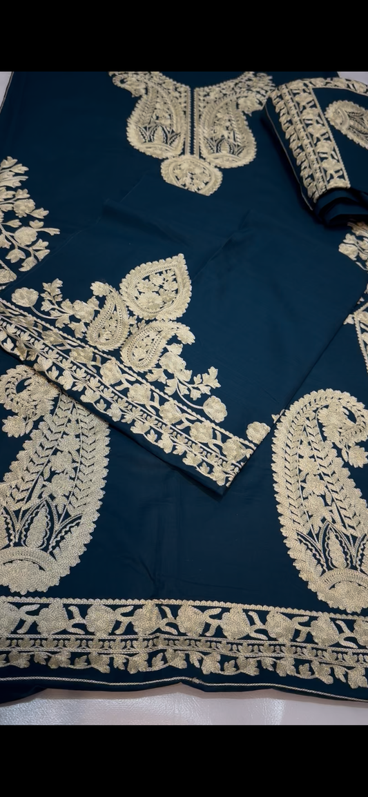 Zinc Color Embroidered 2PC Suit – Elegant & Classy