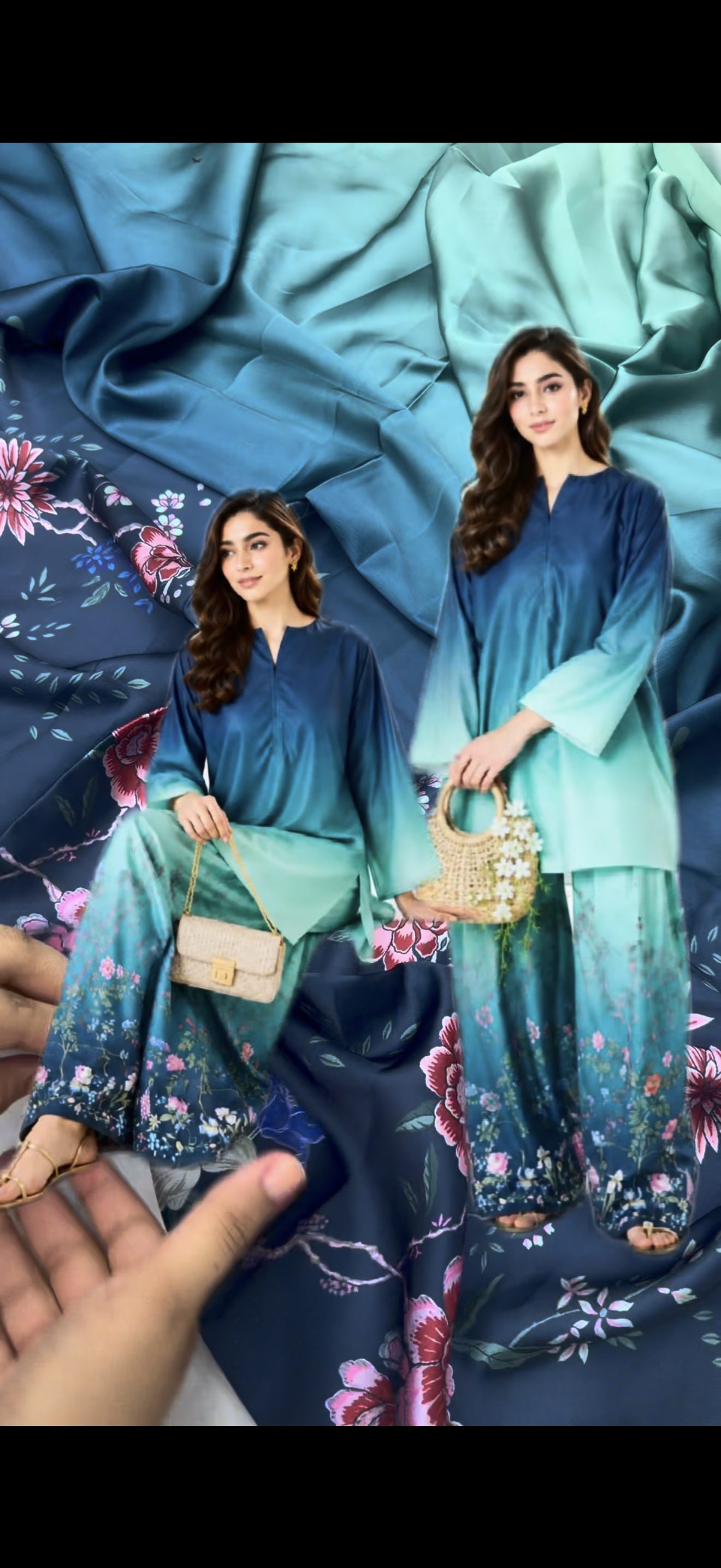 Laam printed 2pc silk