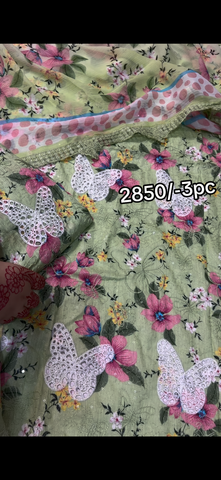 Butterfly 3PC Lawn Suit