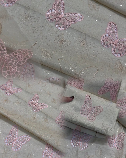 Elegant Butterfly Chicken Kari 2PC Suit