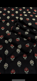 Elegant Black 2PC Thread soft embroidered