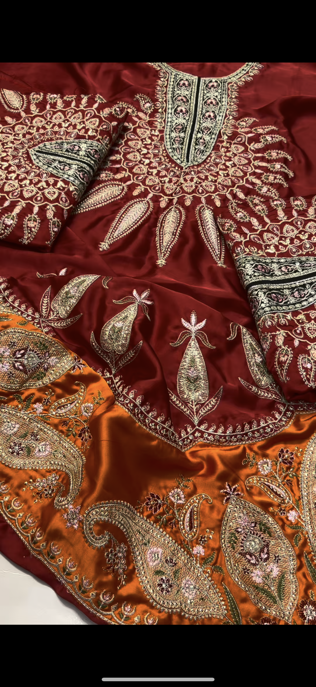 2PC Premium Embroidered Suit silk