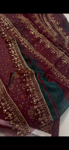 3PC Chunri Print Lawn Suit luxury