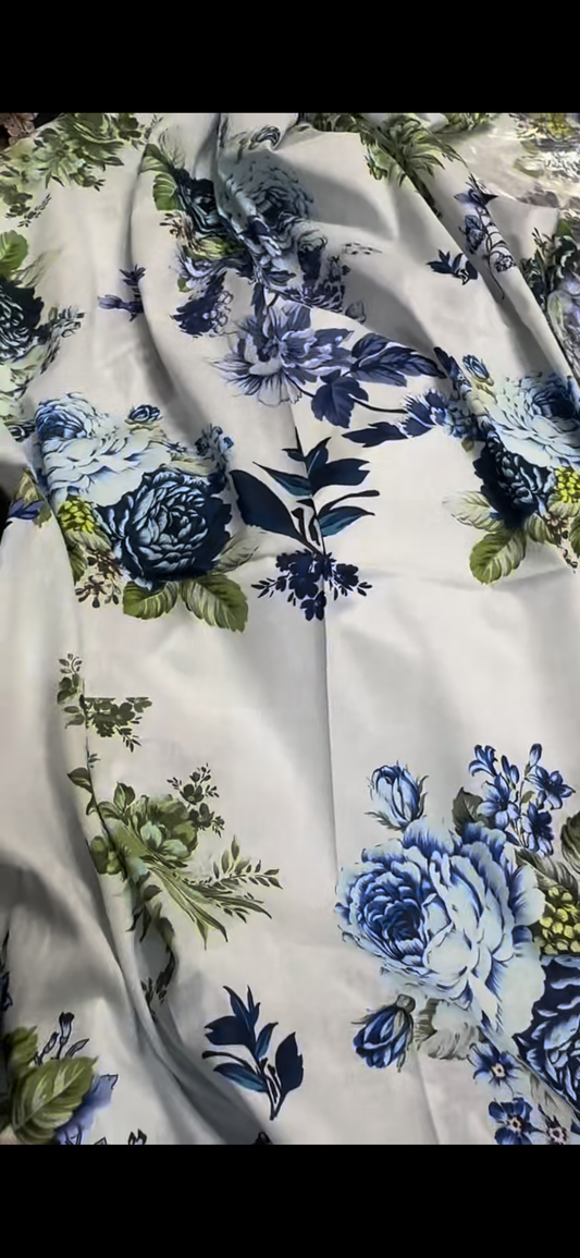 Baroque Inspired Allover Printed 3PC Suit